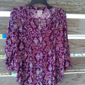 🍀 St. John Bay M purple blouse woman
